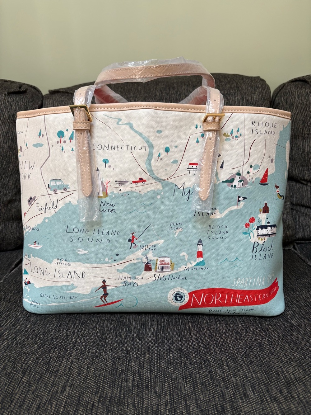NWT Spartina 449 Northeastern Harbors Large Tote